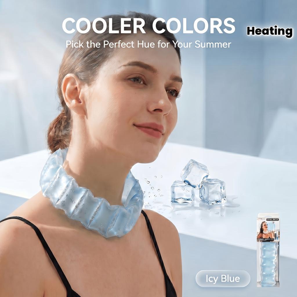 Reusable PCM Neck Cooling Ring Summer Outdoor Sports Refreshing Hands Free Ice Neck Tube