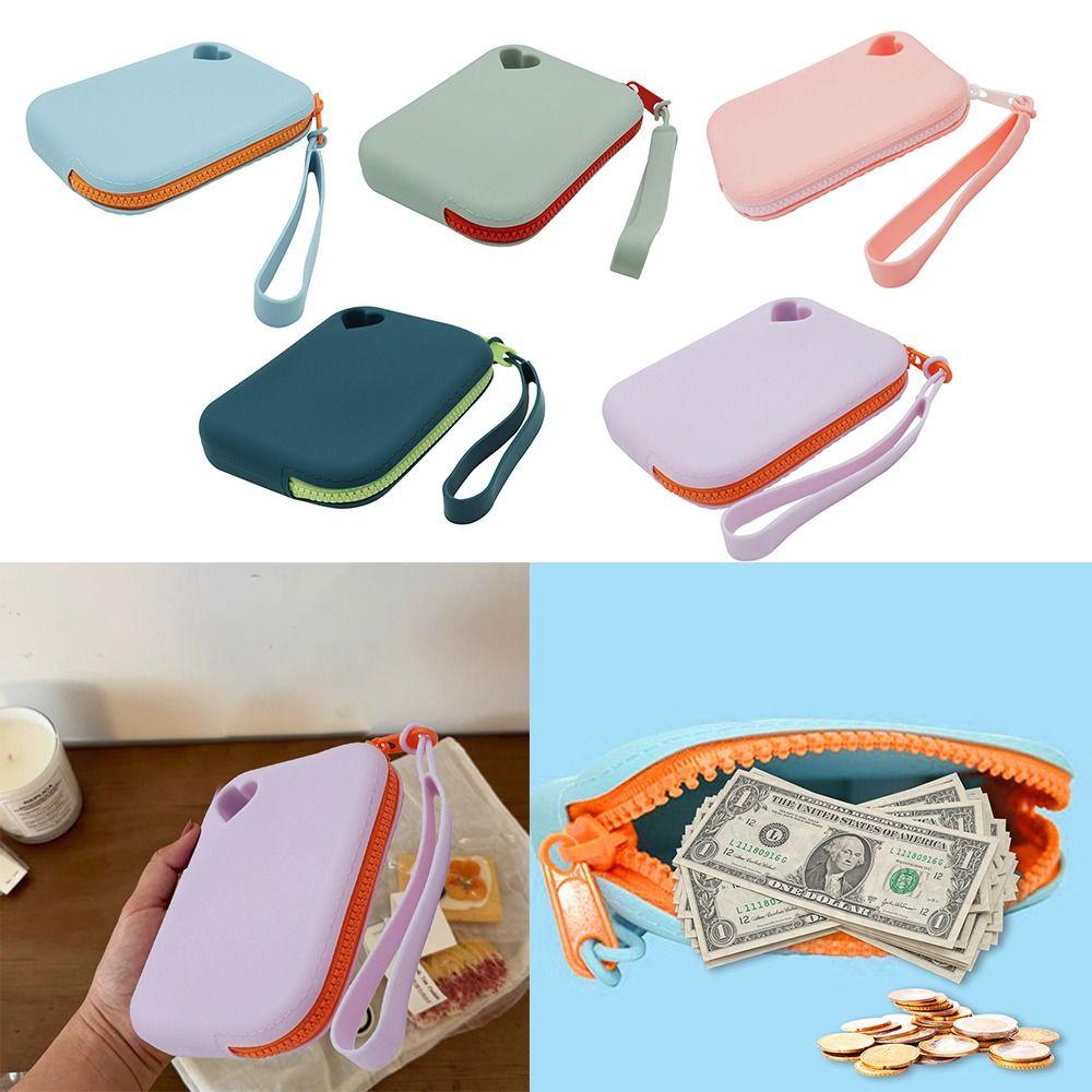 Large Capacity Silicone Storage Bag Silicone Data Cable Portable Key Card Bag Travel