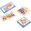 Montessori Learning Toys Mobile Color and Shape Puzzle Matching Brain Teasers Logic Game Early Educational Wooden Toys for Kids