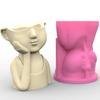 3D Мальчик Подставка для ручек Силиконовые формы Форма для украшения стола Изготовление гипса Форма для суккулентов DIY Ремесло Домашние украшения
