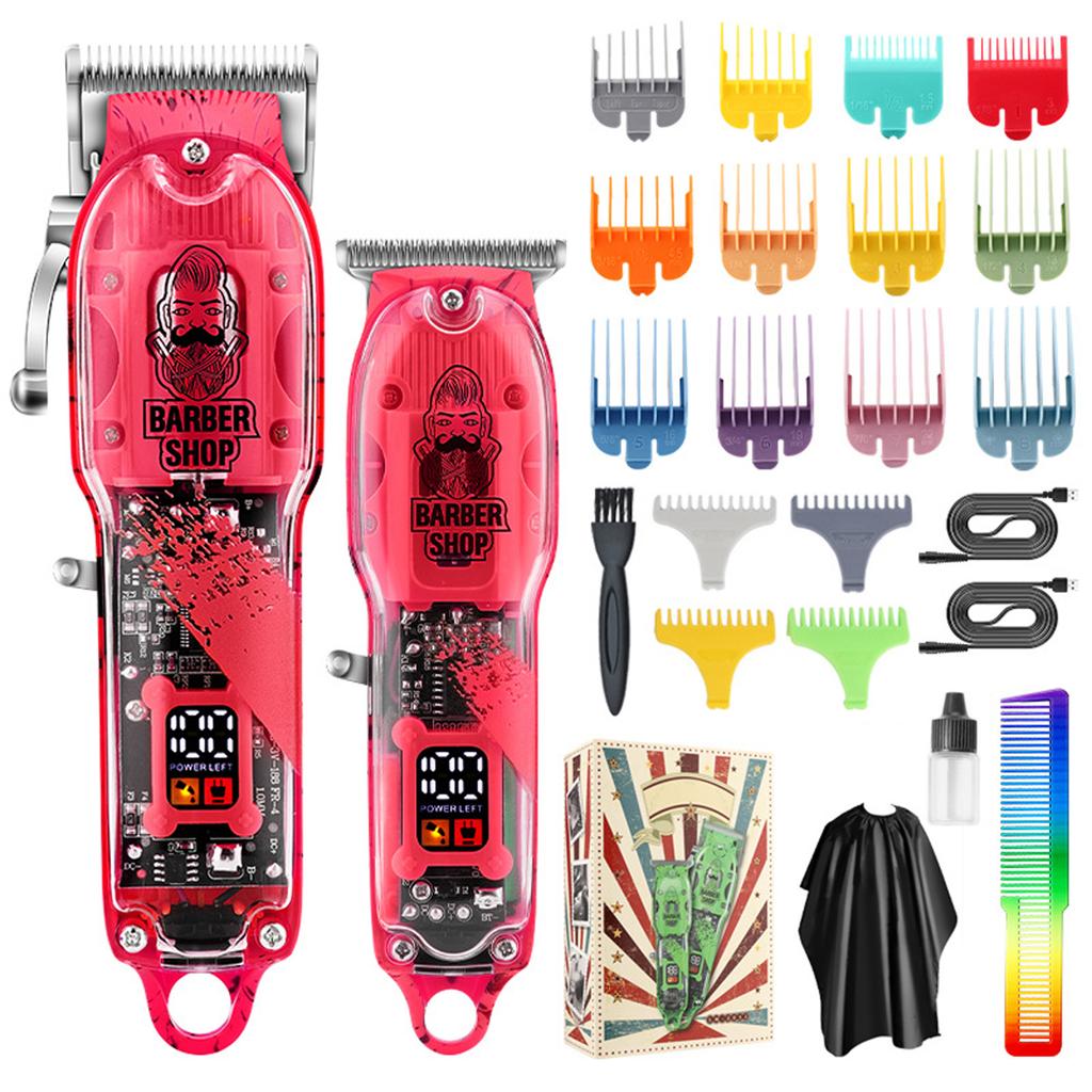 Electric Hair Clippers Cordless Hair Trimmer Men " S Haircut Kit with 16 Guide Combs Hair Trimming