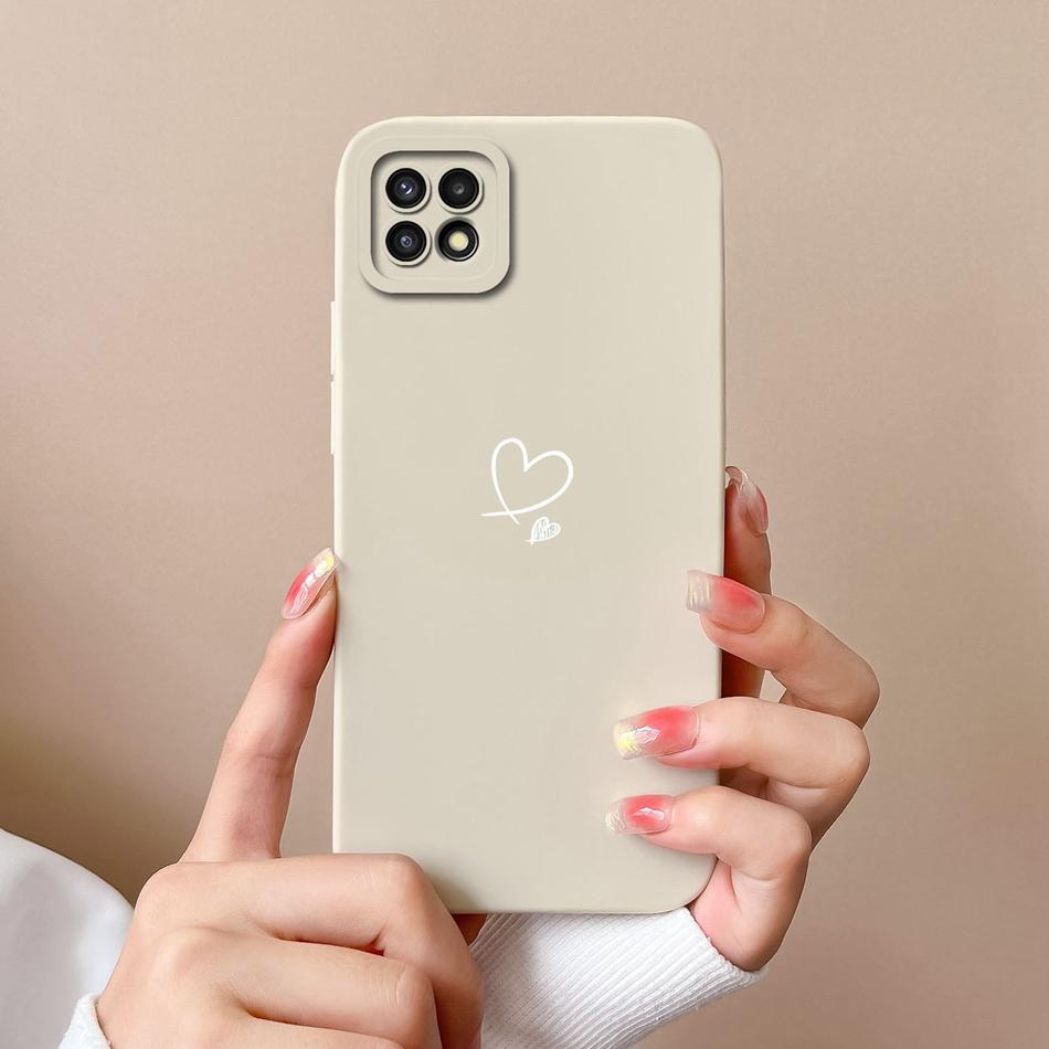 Для Samsung A22 A22S Чехол Цветной Покрашенный Мягкий Жидкий Силикон Защита Камеры Чехол для Телефона Для Samsung A 22 4G 5G A 22S Fundas