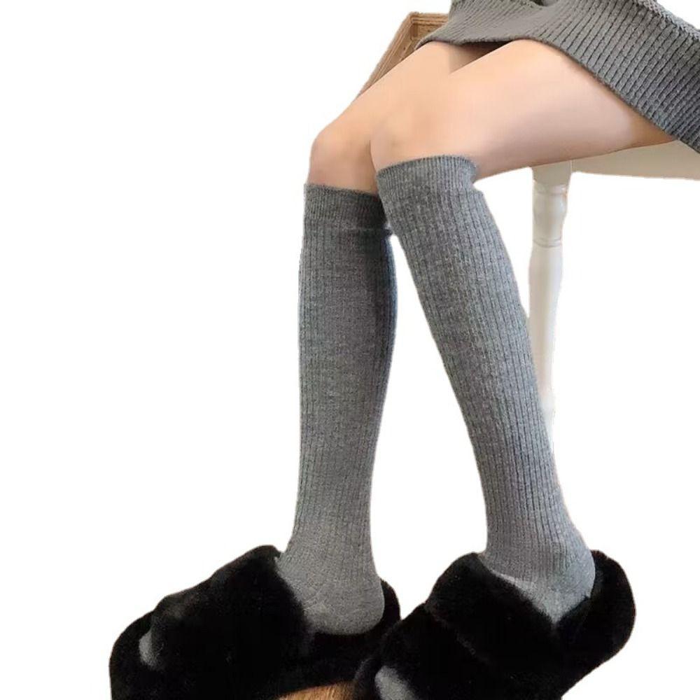 Хлопковые женские чулки Эластичные термо носки до икры Повседневные длинные носки Дамы Девушки
