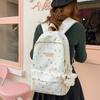 Schoolbag Girl Wind Star Printed Backpack Female Student High Value Large Capacity Commuter Campus Backpack Junior High School Student School Bag