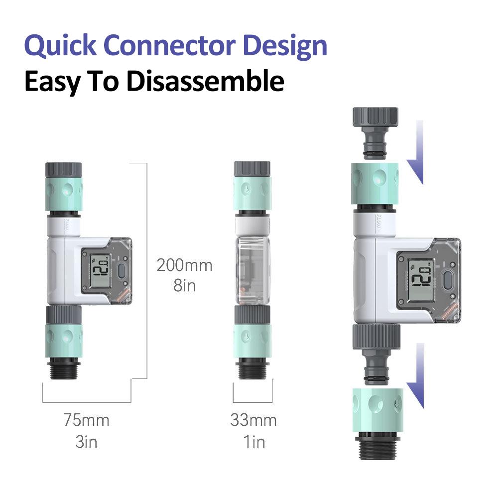 WiFi расходомер воды для садового шланга, умный счетчик воды с 4 режимами расхода, отслеживание расхода в реальном времени