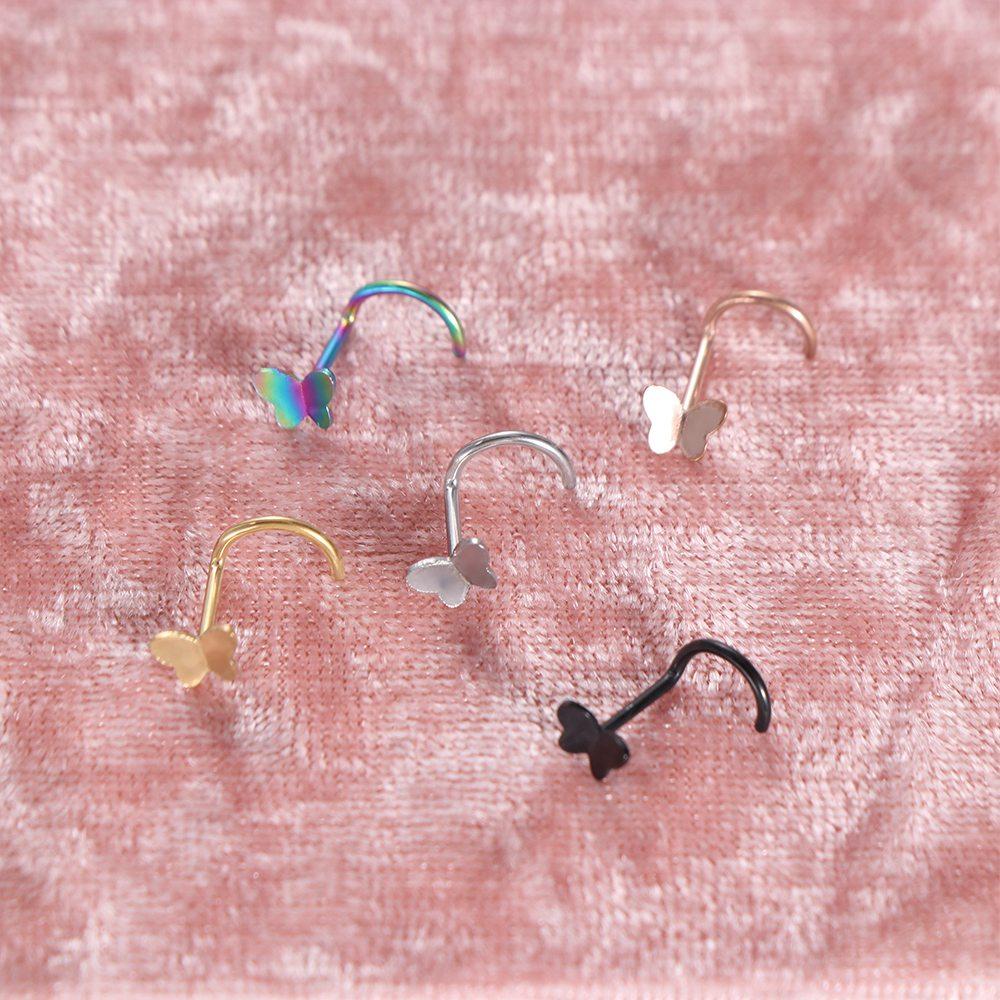 Punk Butterfly Multicolor Nose Rings Helix Originality Birthday Gifts