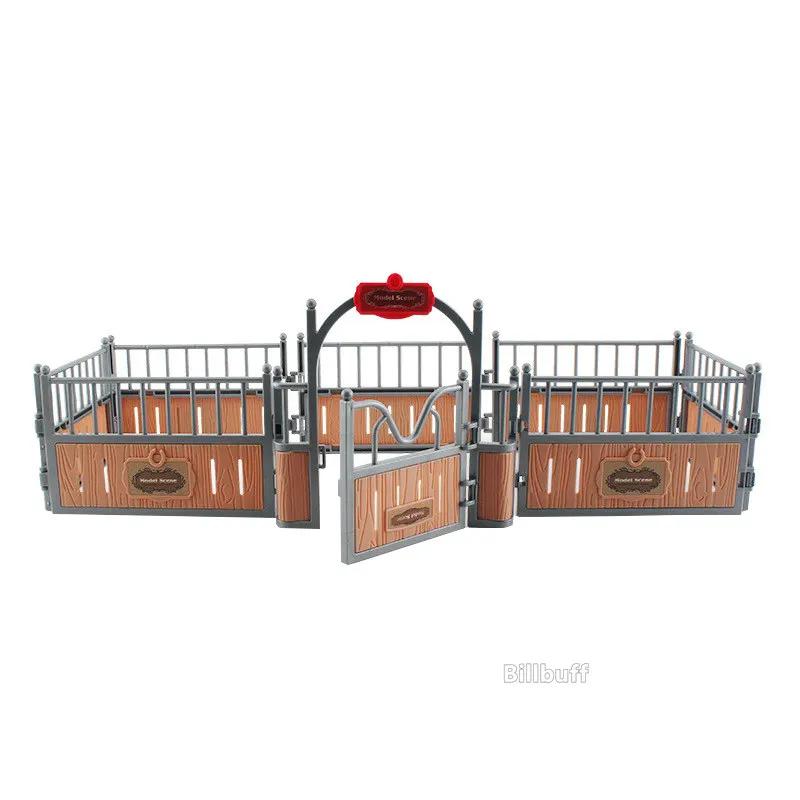 DIY Horse Race Model Horseman Farm stable Animal Figurines Action & Toy Figures ABS Emulation Toys for Children Christmas Gift