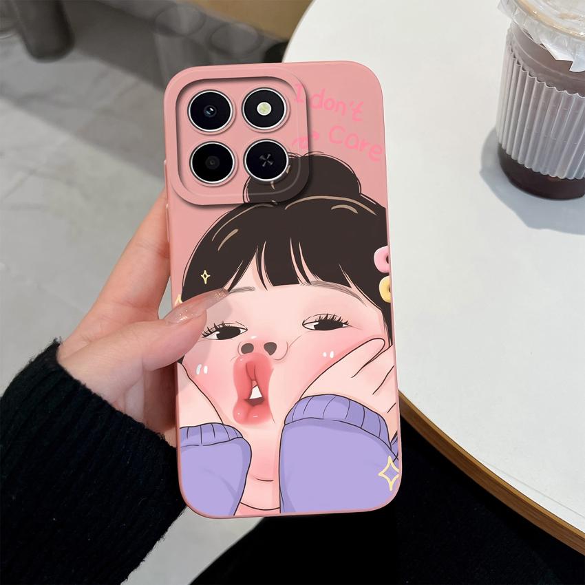 Для Huawei Honor X6C X7C 400 Pro Lite Чехол для телефона Милые розовые облачные узоры Жидкий силикон Недавно обновленные Противоударные Защитные чехлы Для Huawei Чехол