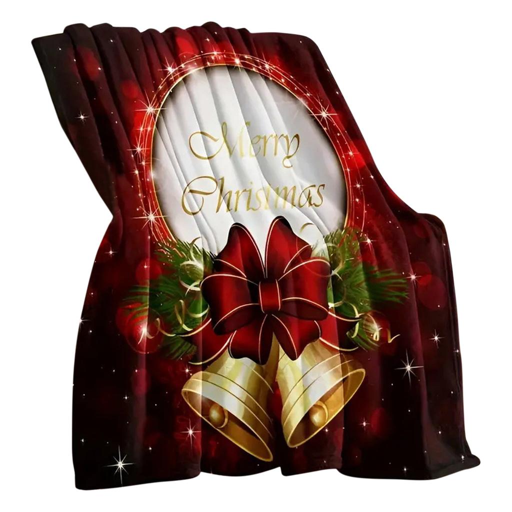 Толстое фланелевое одеяло с рождественским принтом