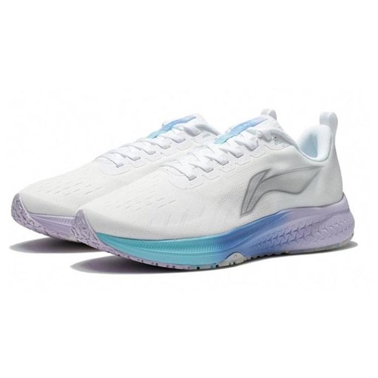 Li Ning Red Hare 5 Сахарная вата Устойчивые к истиранию Дышащие Низкие Беговые кроссовки Женские Туманный белый ARMS010-1