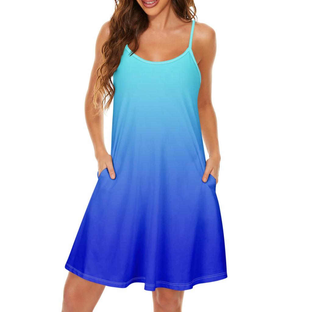 Женское облегающее платье, модное однотонное платье с круглым вырезом и карманом на бретельках