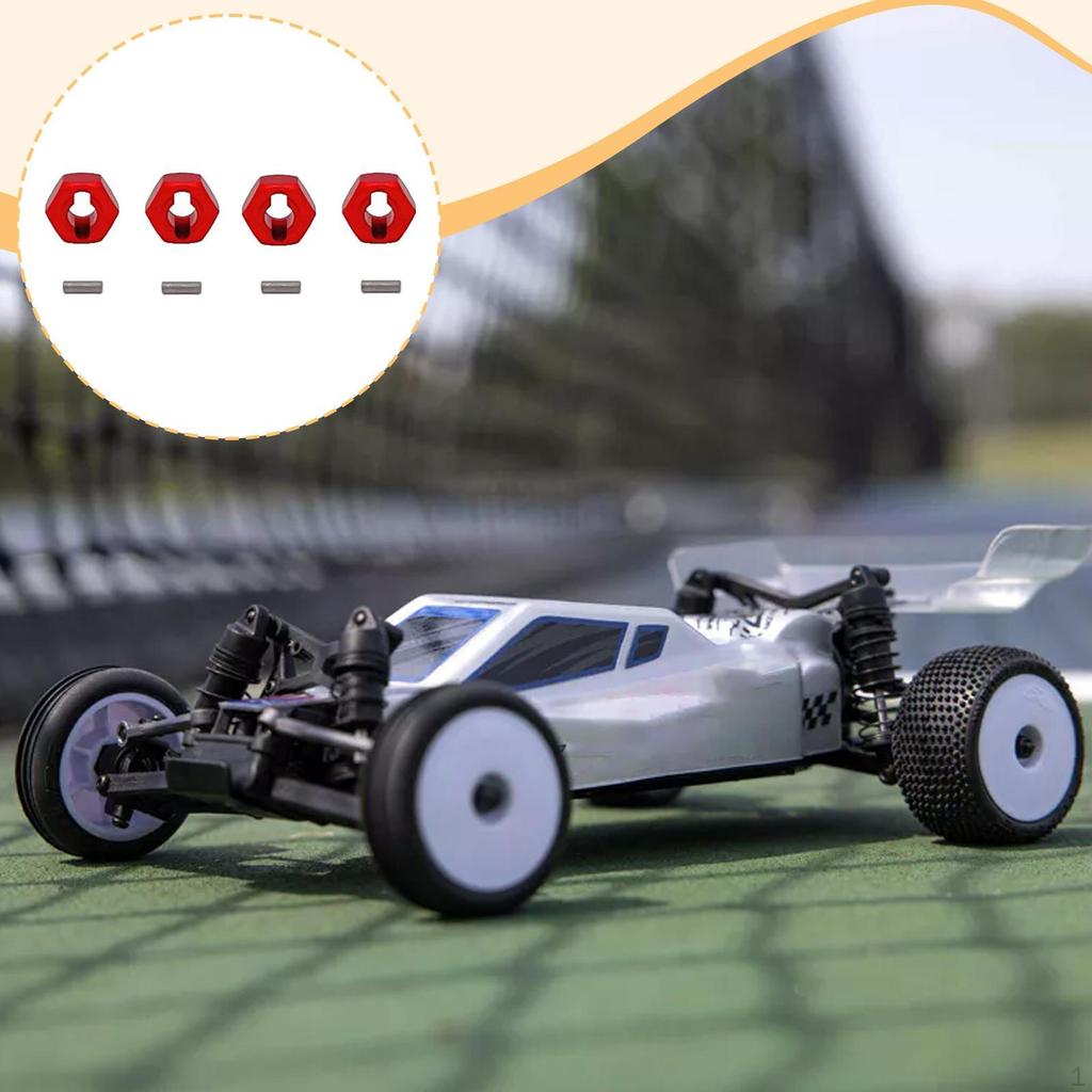 4 Pieces 7mm Hex Wheel Hub Adapter,Metal Sturdy Replacement,Compact Accessories RC Car Upgrade Part