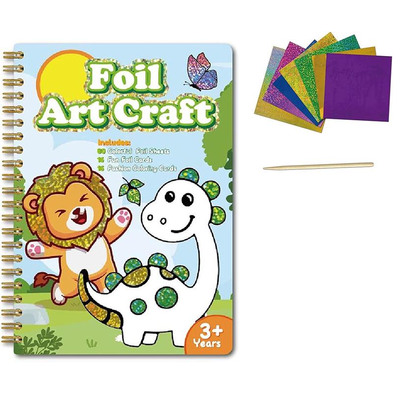 Фольгированное творчество Без беспорядка Набор для творчества Веселое фольгированное искусство для детей и взрослых Магнит Пенопласт Рисование по наклейкам Отклей и прижми Веселые наборы для творчества