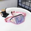 Transparent Waist Bag Waterproof Mini Fanny Pack Iridescent Belt Bag with Adjustable Strap for Women Men Travel Fitness Outdoor Use