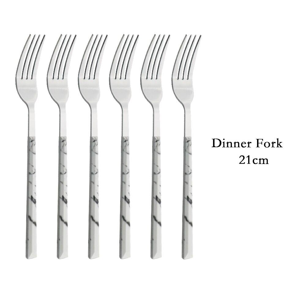 6/30 шт., набор столовой посуды белого и серебряного цвета, нож, вилка, кофейная чайная ложка, набор столовых приборов, столовое серебро из нержавеющей стали, набор кухонной посуды