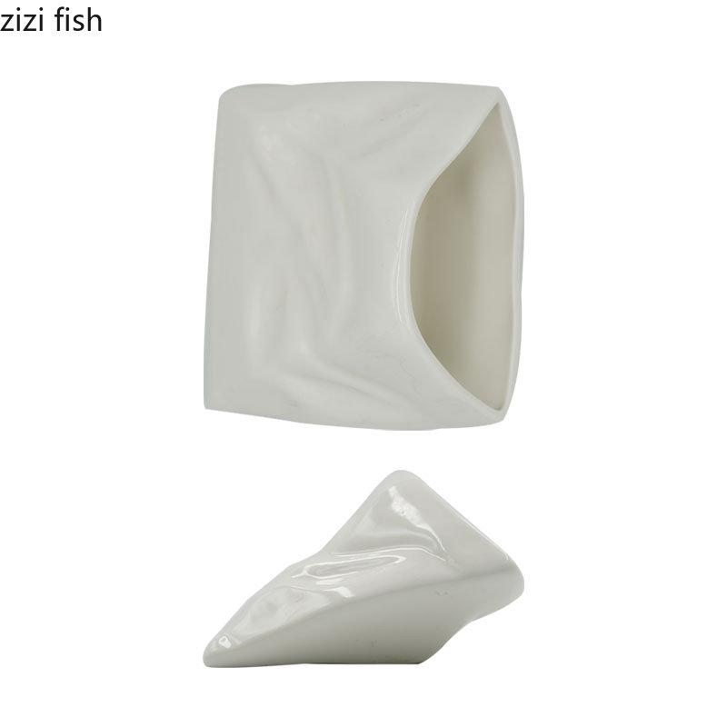 Керамическая тарелка для закусок Creative Pure White Специальная форма Тарелка для картофеля фри Десертные тарелки Тарелки для суши Посуда Обеденная тарелка
