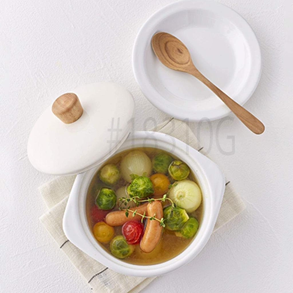 Fuji Enamel Enamel Container Cocotte Cotton Series White 15cm CTN-15C.W