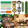 1 Set Jungle Animal Birthday Balloons Monkey Lion Tiger Helium Globos for Safari Wild Kids Birthday Party Decor Baby Shower Gift