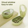 Pill Cutter Storage Box Divider Food-Grade Safe Material Compact Design Odor Prevention Health Care Medicine Case Organizer