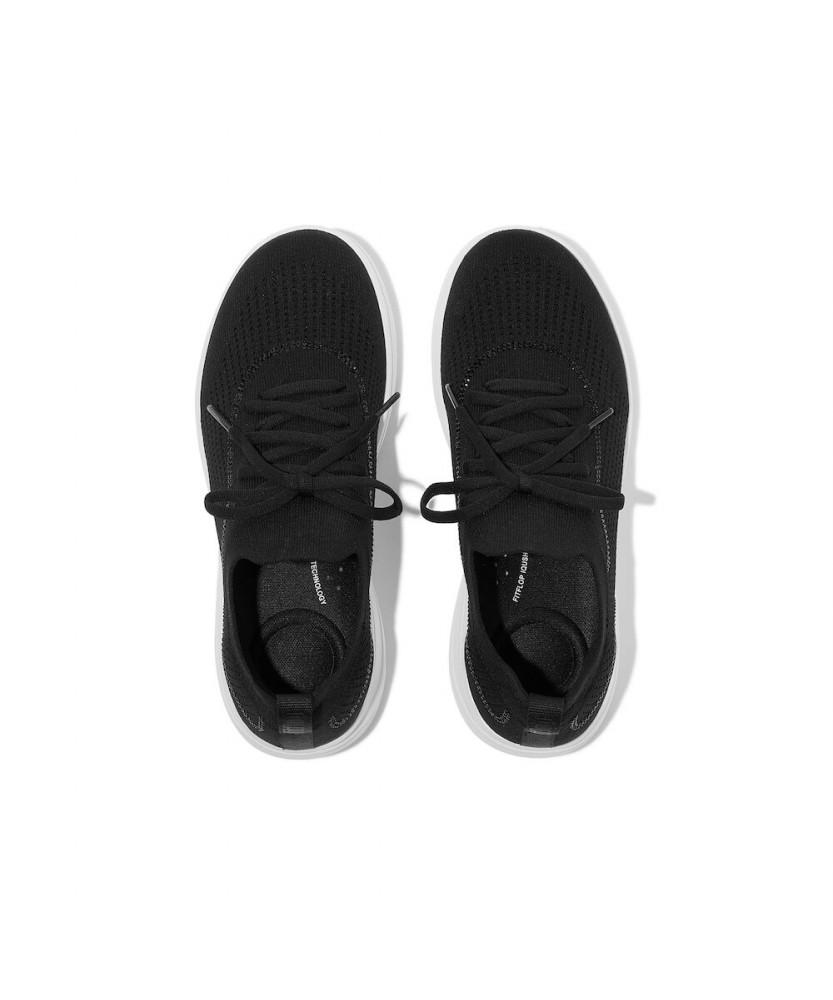 Fitflop [Super-Q] Женские вязаные слипоны с кристаллами - Черные (Ft59K2N115)