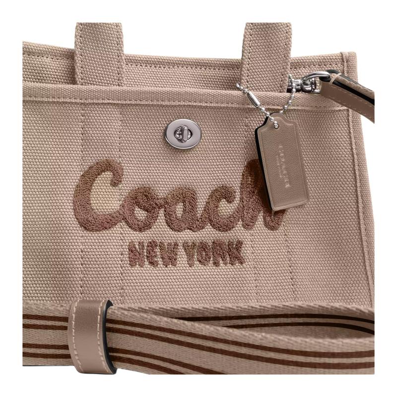 COACH Cargo 20 Logo Sign Removable Shoulder Strap Tote Bag Shopping Bag Shoulder Canvas Handbag Small Women's Light Khaki