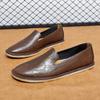2025 Spring Autumn New Flat Comfort Loafers Fashion Brand Men's Leather Casual Shoes Versatile Men's Park Walking Shoes