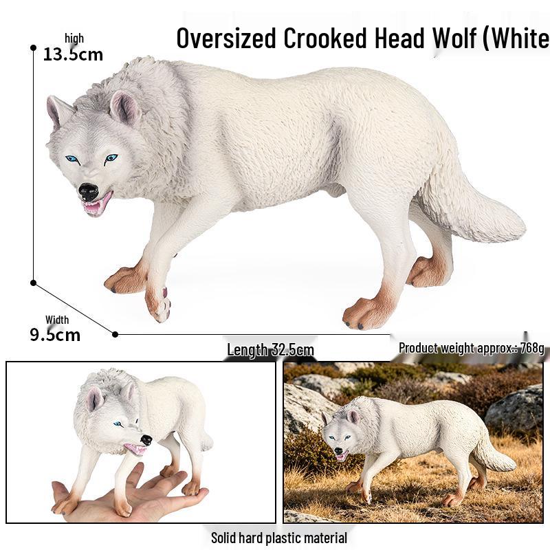 Cross-border Children's Solid Yellow Wolf & Gray Wolf Pup Ornamental Toys