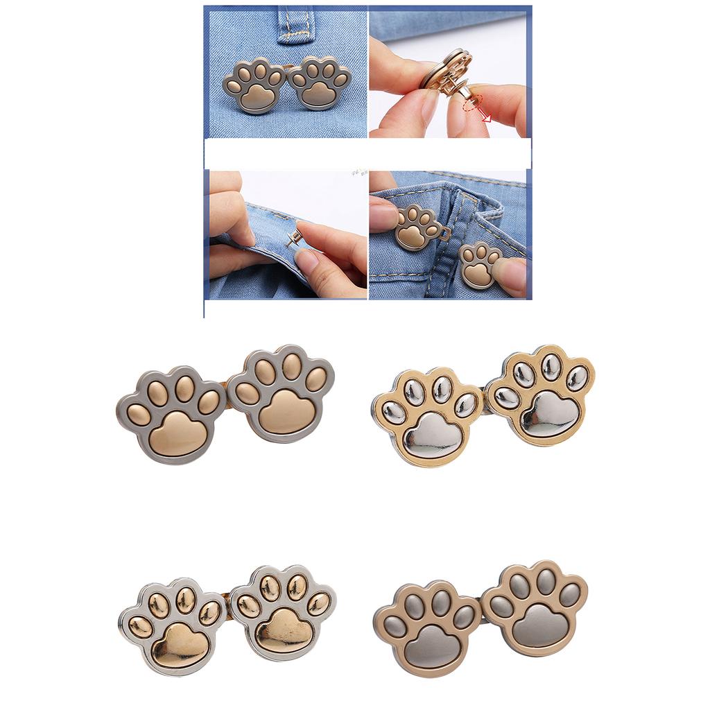 Adjustable Jean Waistband Button Pin Cute Shaped Waist Tightener Instant Jean Button for Jeans Pants No Sewing Required