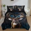 3pcs Duvet Cover Set Fashion Vintage Elk Print Bedding Set, Soft Comfortable Duvet Cover, For Bedroom, Guest Room