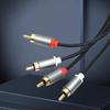 Позолоченный аудиокабель 2Rca до 2 Rca между мужчинами RCA, аудиокабель с усилителем, 1 м, 2 м, 3 м