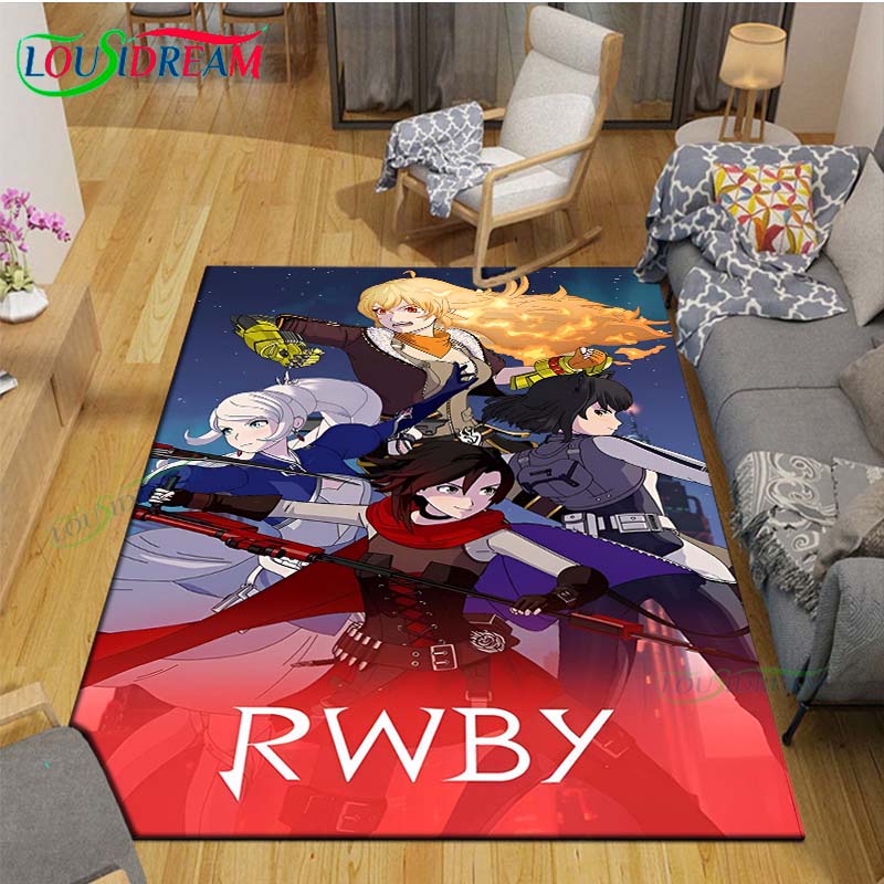 Anime Characters A-RWBY Carpet for Living Room Home Sofa Decoration,Children Game Large Decor Floor Mat Yoga Mat Large Carpet