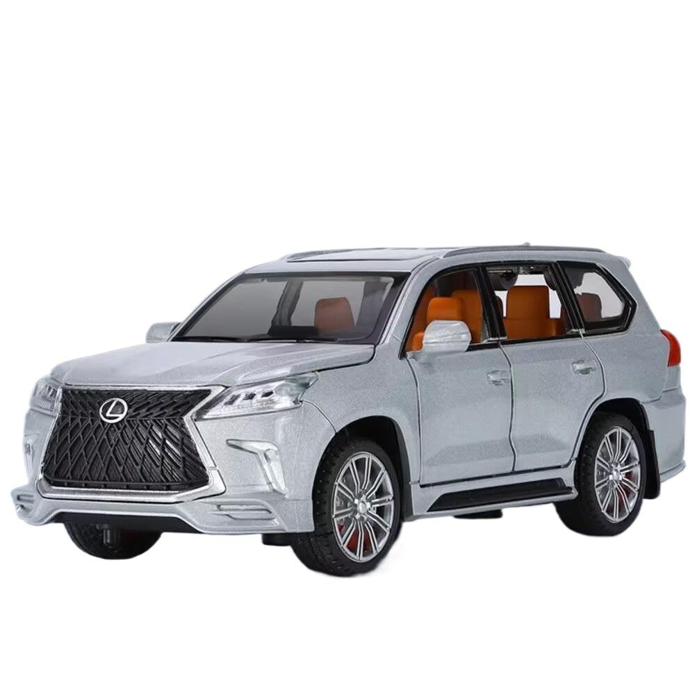 1/32 Lexus LX570 Внедорожник Металлическая модель автомобиля Литье под давлением Металл Внедорожные транспортные средства Модель автомобиля Звук и свет Симуляция Детские игрушки Подарок