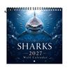 Cute Animal Monthly Organizer 2027 Wall Calendar, Funny Cartoon Illustrations Large Date Grids Spiral Bound Appointment Book Thick Coated Paper Sturdy