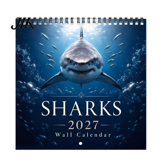Cute Animal Monthly Organizer 2027 Wall Calendar, Funny Cartoon Illustrations Large Date Grids Spiral Bound Appointment Book Thick Coated Paper Sturdy