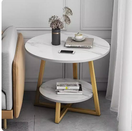 Nordic Minimalist Small Round Coffee Table for Living Room