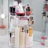 360 Degree Rotation Make Up Organizer Box Cosmetic Organizer Transparent Fashion Spin Multi-Function Detachable Acrylic