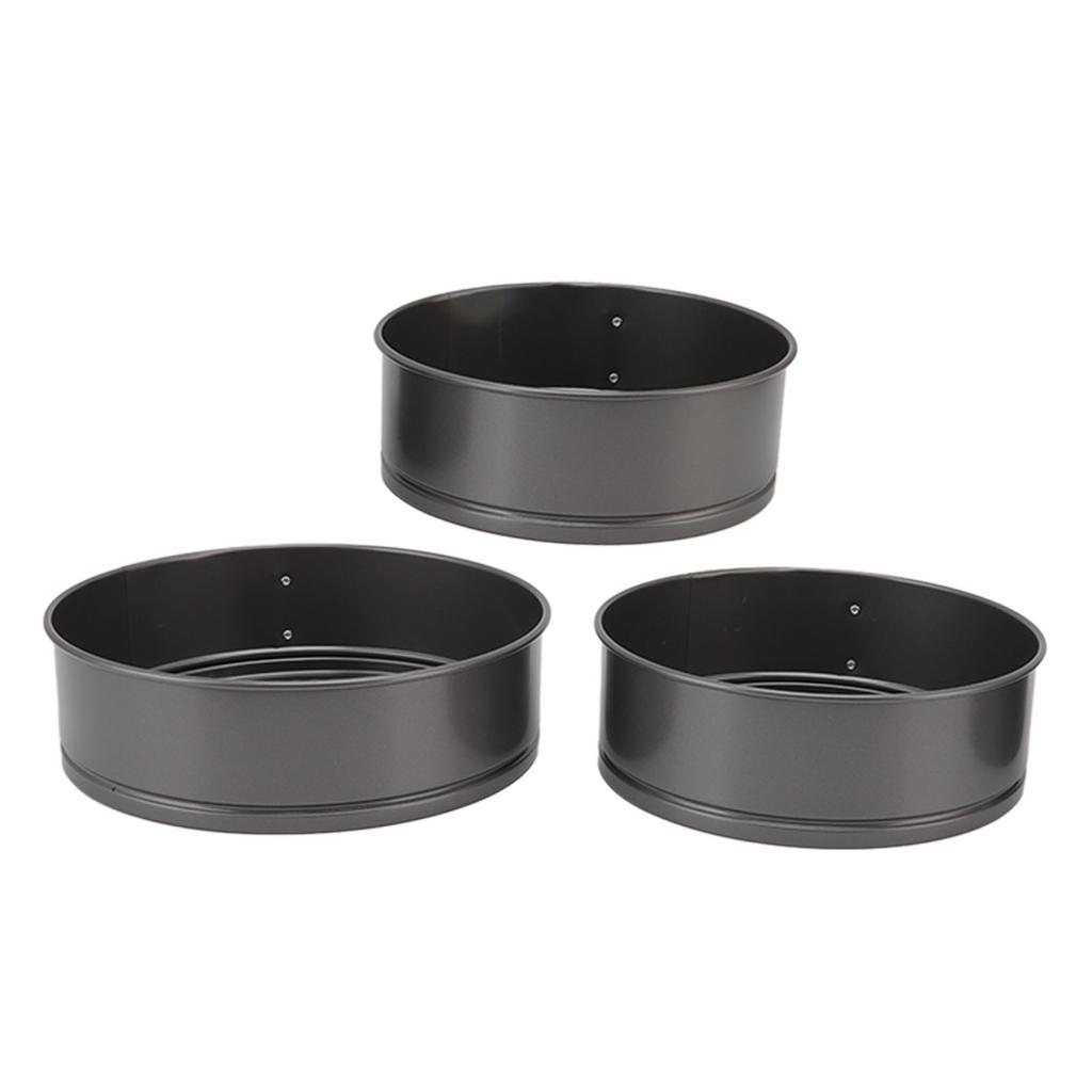 3Pcs Cake Pan Set Prevent Sticking Round Springform Pan with Removable Bottom Baking Tool for
