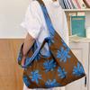 Cloth Orchid Vest Bag Flower Lazy Style Messenger Bag Portable Canvas Shoulder Bag  Outdoor