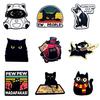 Animal Lapel Pin Cartoon Black Cat Brooch Pin, Enamel for Collars Decorative Pins Men Women, Badge Clothing Bags Scarves Sweaters