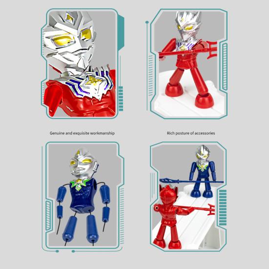 1 комплект, деревянная шарнирная мужская боевая игрушка ручной работы, бамбуковые куклы для фехтования, ультра-человеческая битва, настольная игра, взаимодействие родителей и детей