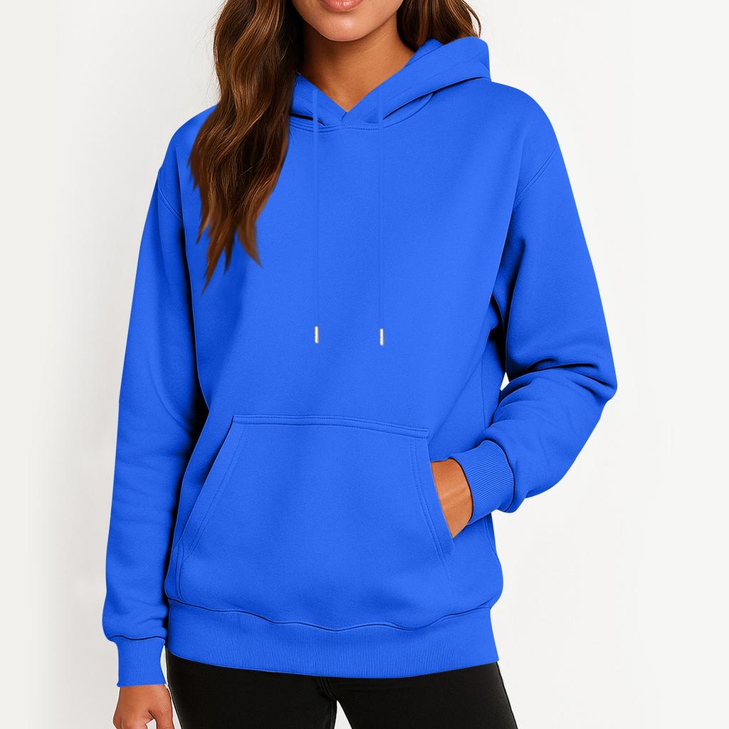 Women's Casual Fashion Sweatshirt Solid Color Hooded Sweatshirt