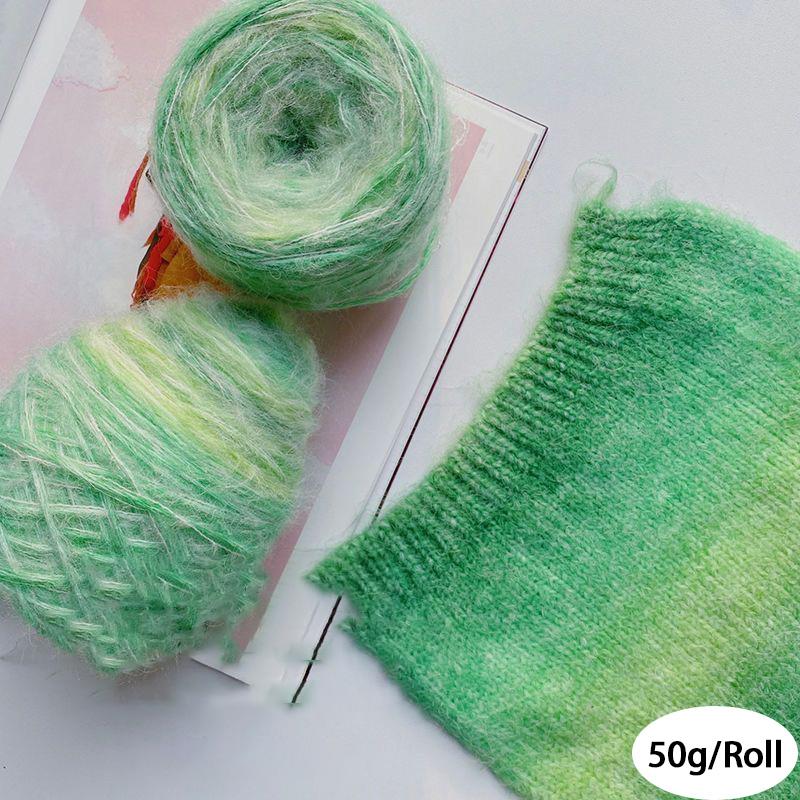 50g/Roll Blended Clothing Accessories Multicolor Colorful Crochet Line DIY Rainbow Yarn Soft Yarns Gradient