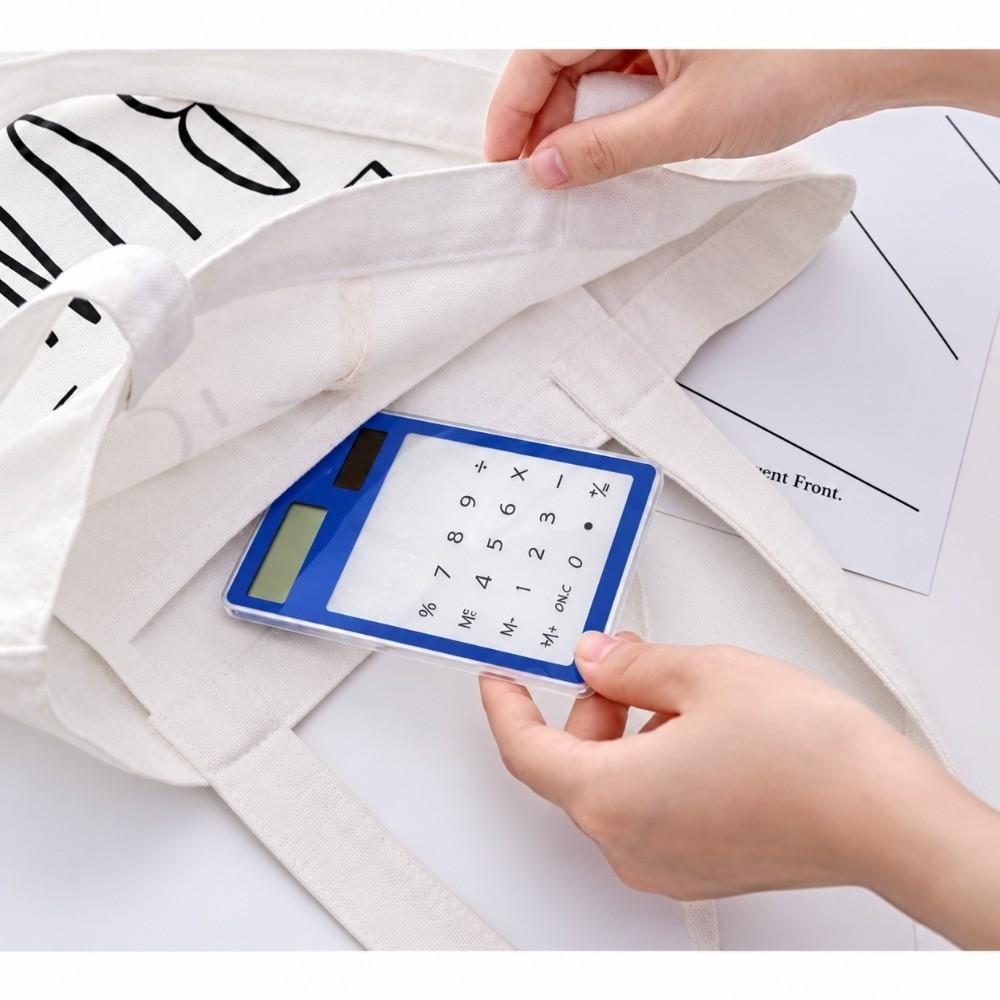 Clear Shell Touch Screen Calculator Thin 8 Digit Calculator Daily Accounting