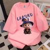 New LABUBU Printed Short-sleeved T-shirt Women's Round Neck Top Cute Casual Fashion Clothes