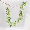 Hot 2M Wisteria Artificial Flower Vine Wreath Wedding Arch Decoration Fake Plant Leaf Rattan Trailing Fake Flower Ivy Wall