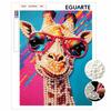 Набор для создания 3D-картины из бусин «Цветной жираф в солнцезащитных очках» (без рамки) Рукоделие для взрослых, Декор для стены, Подарок