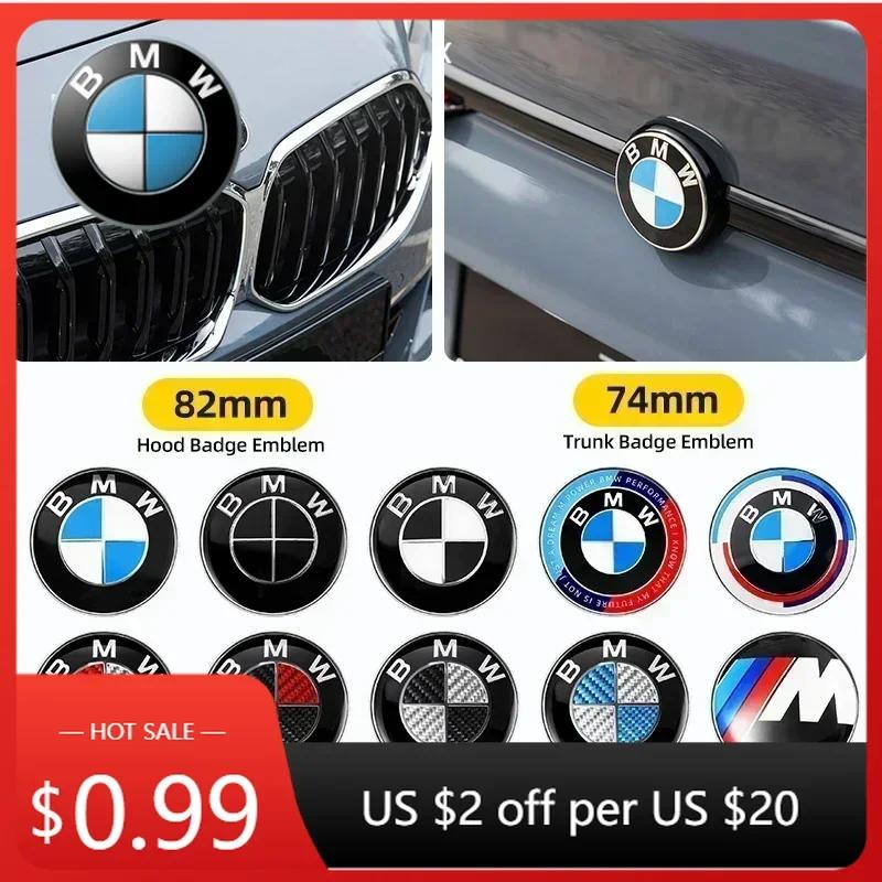 For BMW 1 W E82 Interior Mouldings 82mm 74mm rear boot badges front hood trunk Emblem logo 50th Anniversary Edition for bmw F10 F20 E46 E43 E63