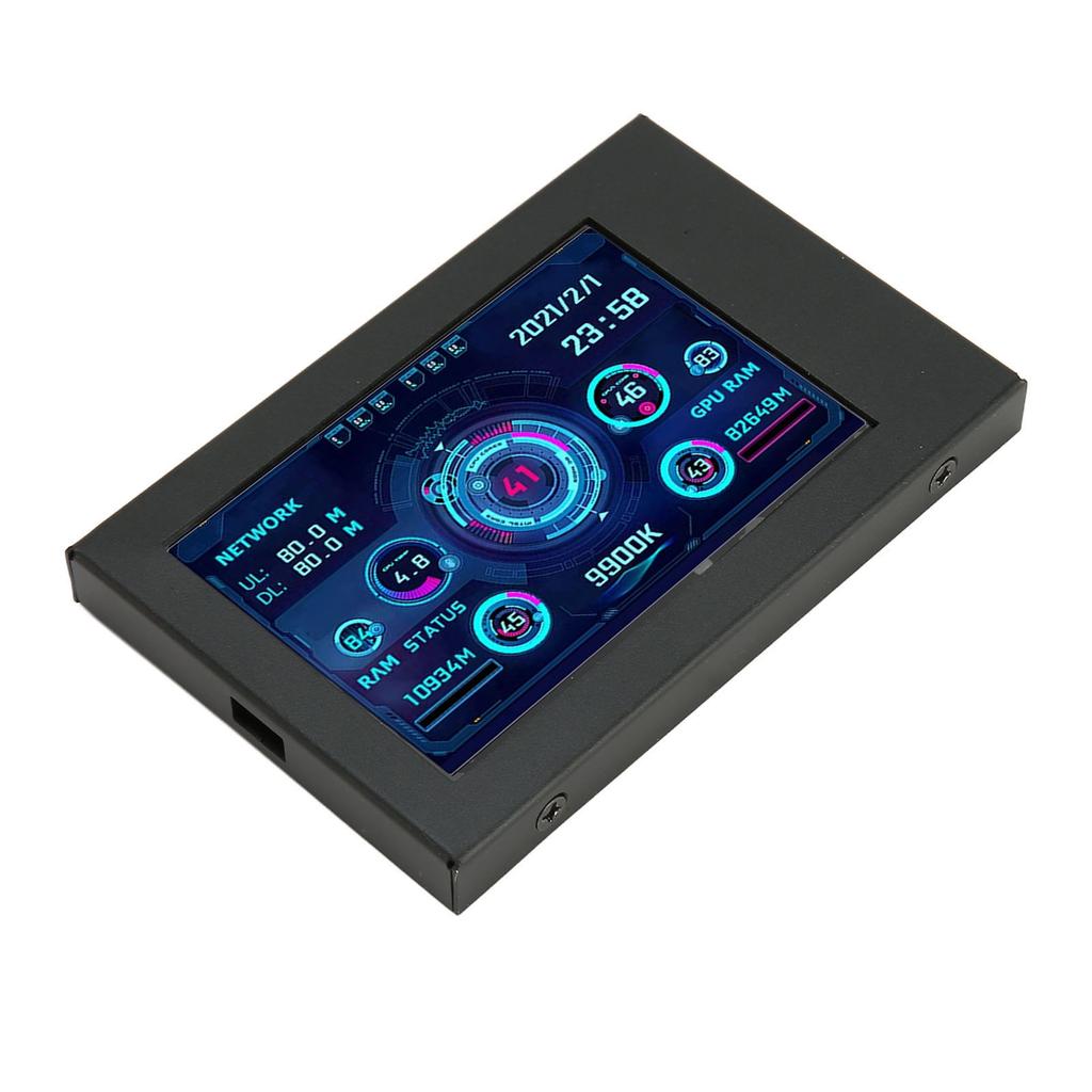 Computer Temp Monitor 3.5 Inch IPS Theme Editor Dimmable Rotatable PC CPU Data Monitor for GPU RAM Time Weather