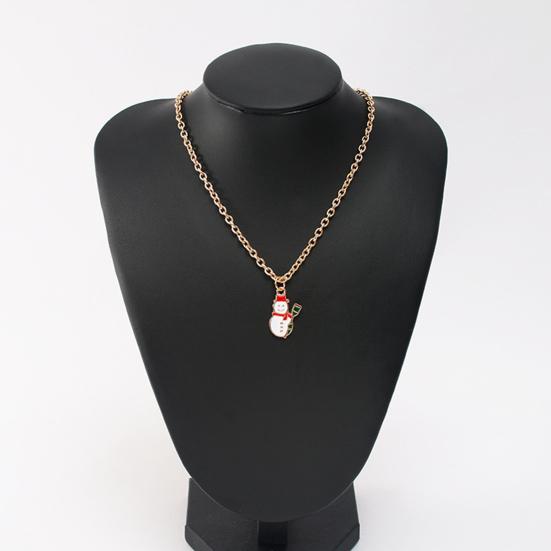 Женское ожерелье, декоративное универсальное блестящее ожерелье с подвеской на рождественскую тематику для повседневного ношения