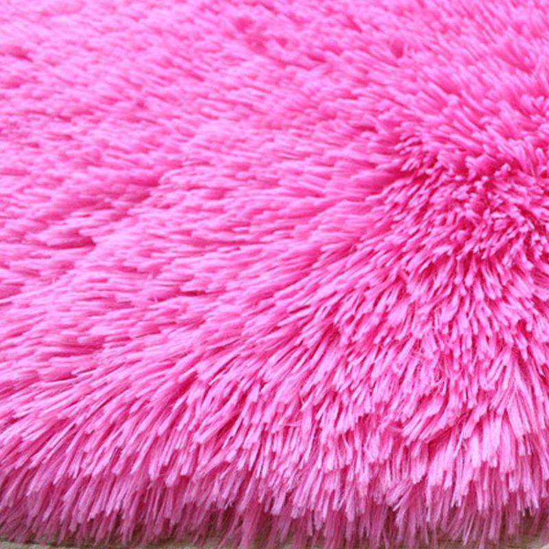 Bedroom Decoration Anti-Slip Home Oval Fluffy Soft Plush Carpet Floor Mat Area Rugs Bedside Shaggy